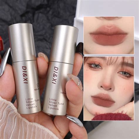 Waterproof Matte Velvet Lip Gloss Lasting Non Sticky Cup Liquid Lipstick Nude Dark Brown Red Lip