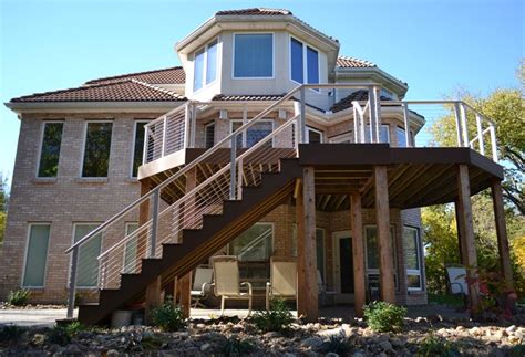 Deck railing design, Cable railing, Deck railings