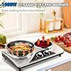 Amazon Hot Plate Cusimax Electric Double Burner Portable Ceramic Infrared Cooktop Dual