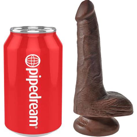 KING COCK PENE REALÍSTICO CON TESTÍCULOS 15CM MARRÓN Pene Realistico