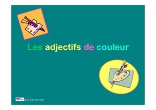 Les Adjectifs De Couleurs Explication Pdf