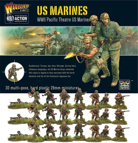 Buy Bolt Action Miniatures Warlord Games Us Marines Mm Miniatures