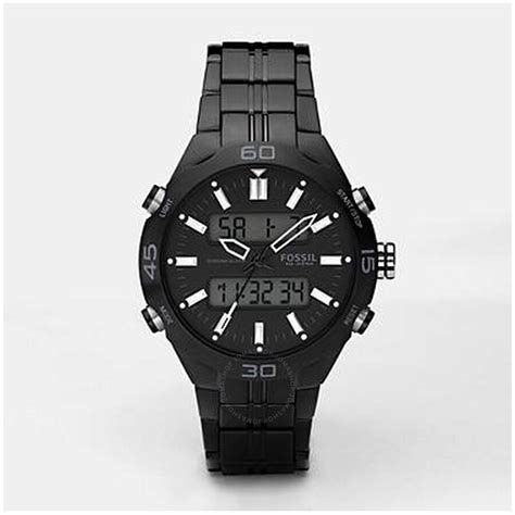 Fossil Analog Digital Black Stainless Steel Mens Watch Fs Bq9385 691464493479 Watches Jomashop