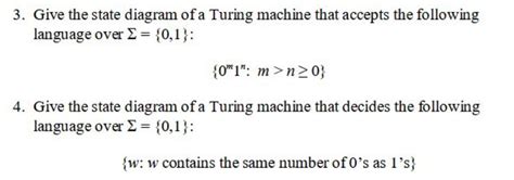 How To Draw State Diagram For Turing Machines Solved 3 Give