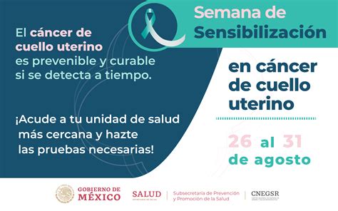 Semana De Sensibilizaci N En C Ncer De Cuello Uterino Centro Nacional