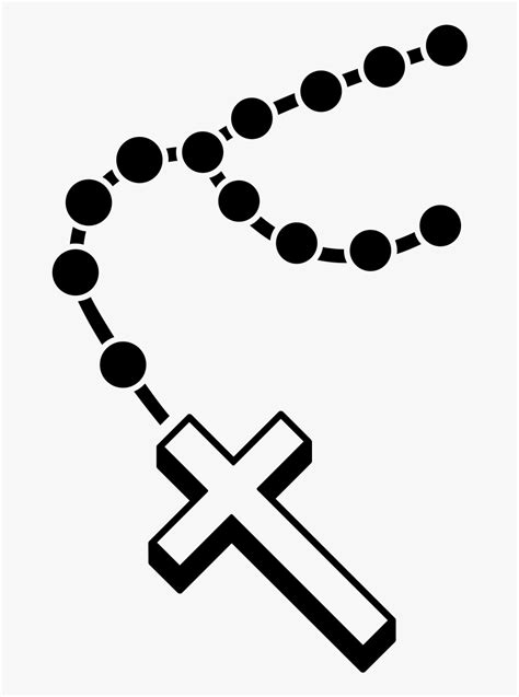 Rosary Clip Art Black And White