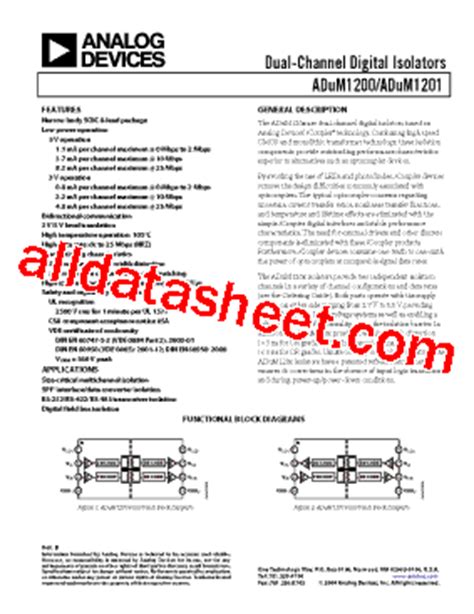 Adum Brz Rl Datasheet Pdf Analog Devices