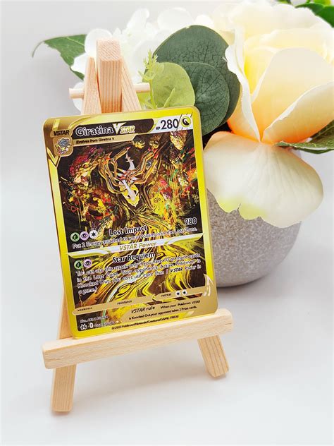 Pokemon Giratina Vstar 280 Hp Star Reqiuem Gold Solid Metal Card