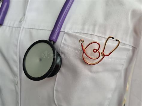 Female Doctor with Stethoscope Therapist Cardiologist and Health Insurance Stock Photo - Image ...