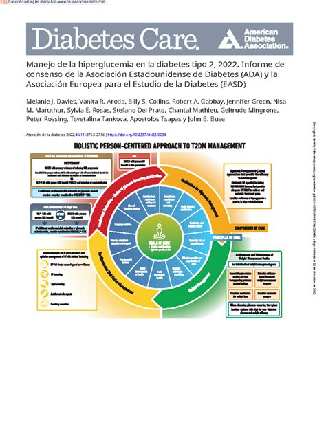 Consensus Report Ada Easd 2022 In Dm2 Manejo De La Hiperglucemia En