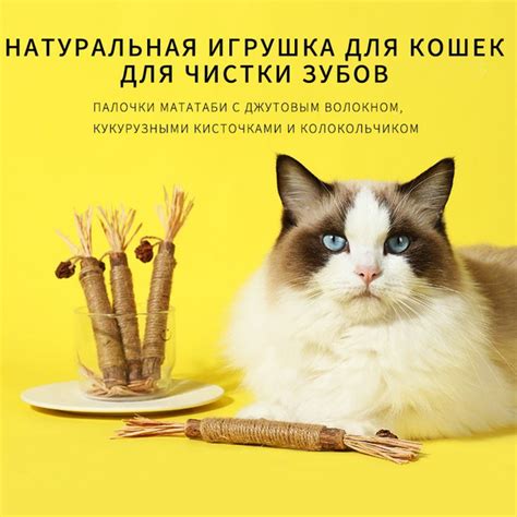 Натуральная игрушка для кошек для чистки зубов / палочки Мататаби с ...