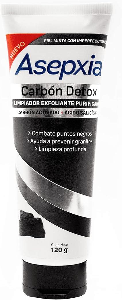 Asepxia Carb N Detox Limpiador Exfoliante Y Purificante Con Carb N