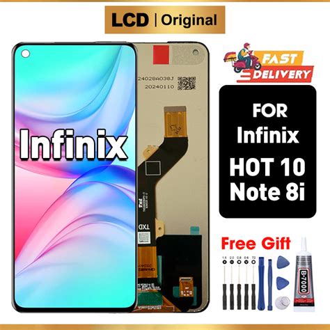 Jual LCD Infinix Hot 10 Original LCD Infinix Note 8i Touchscreen Asli Fullset Ori For Glass