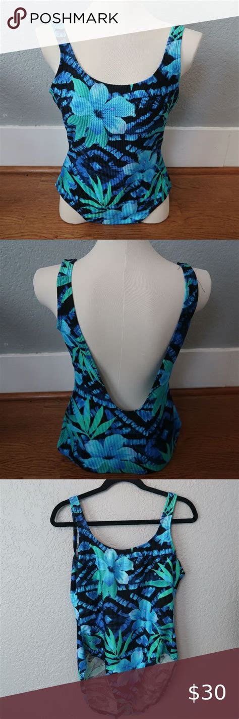 Vintage 90s Catalina Floral Ribbed One Piece {1x} Vintage One Piece