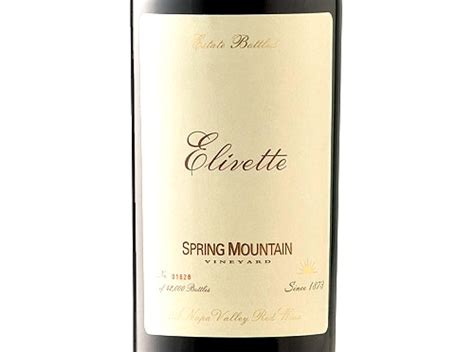 Spring Mountain Vineyard Elivette 2018 春之嶺酒莊 艾莉薇 旗艦紅酒 Icheers愛酒窩 讓你窩在家就