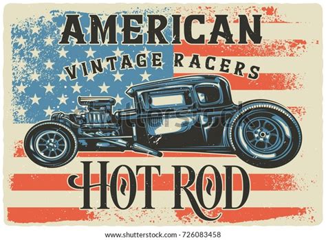 T Shirt Poster Design Illustration Hot Rod Stock Illustration 726083458 Shutterstock
