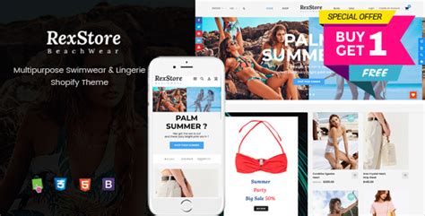 RexStore Multipurpose Swimwear Lingerie Shopify Theme By SmartAddons