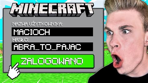 ZHAKOWAŁEM KONTO MOJEGO BRATA w Minecraft macioch YouTube