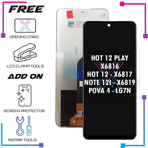 Lcd For Infinix Hot Play X Hot X Note I X Tecno Pova LG N With