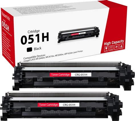 Amazon.com: High Capacity 051H Black Toner Cartridge (2-Pack) - Vsenk ...