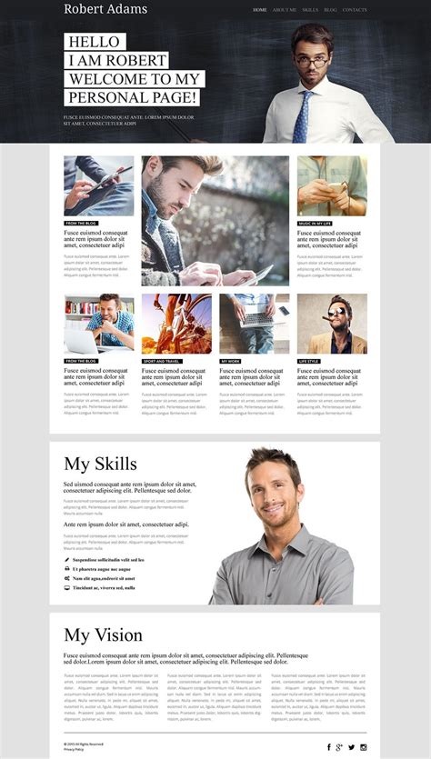 Sample Personal Profile Template