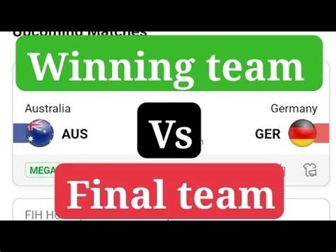 Aus Vs Ger Hockey Dream Team Prediction Fih Mens Hockey World Cup