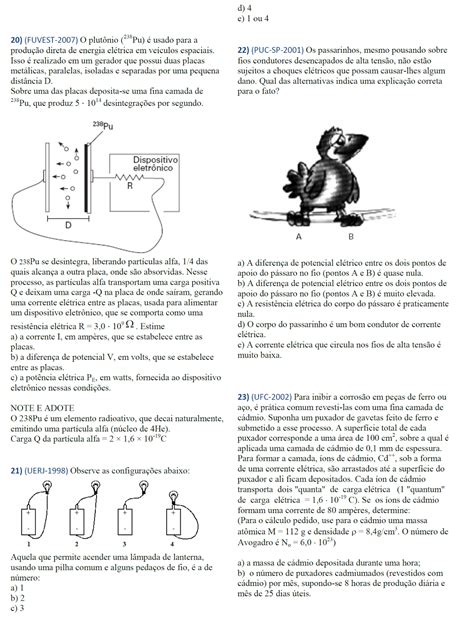 Qual Das Seguintes Afirmações Sobre Corrente Elétrica Está Correta