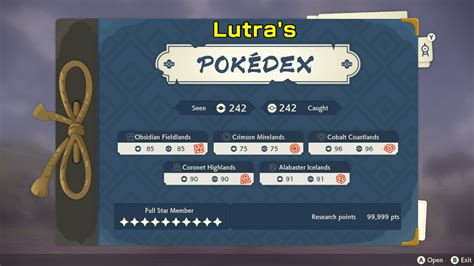 Pokémon Legends Arceus Progress 2 Max Research Points Jakilutra