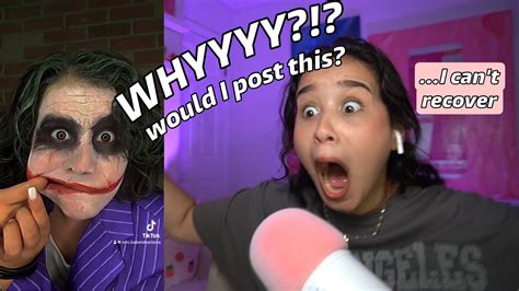 Reacting To My Cringiest Tiktoks Painful Youtube