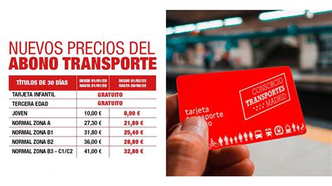 As Quedan Los Precios Del Abono Transporte En Madrid Con Las Rebajas