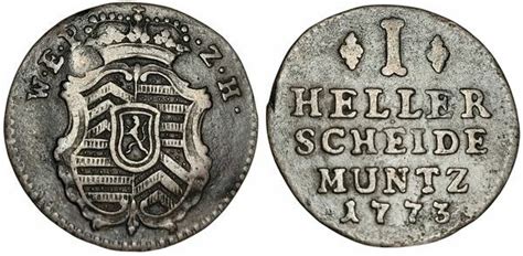 1 Heller Wilhelm IX Earldom of Hanau Münzenberg Numista