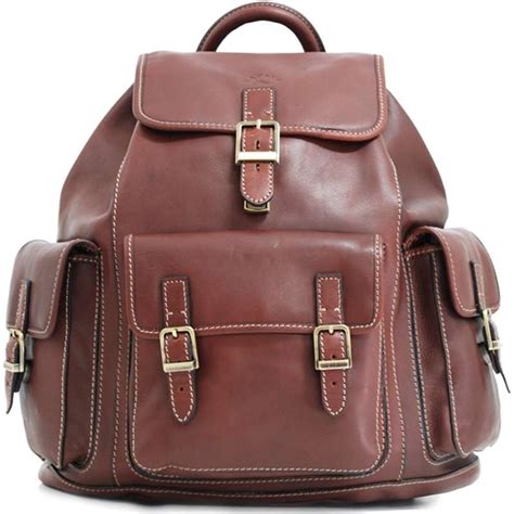 Sac à dos en cuir KATANA 3 poches marron Planetebag