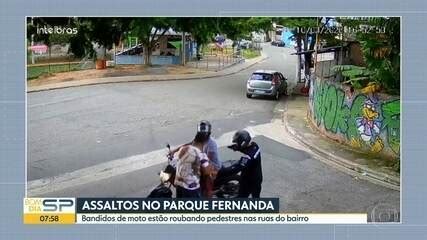 Vídeo Moradores relatam assaltos no Parque Fernanda na zona sul da