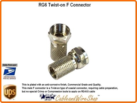 Rg6 Twist On F Connector 3 Star Incorporated