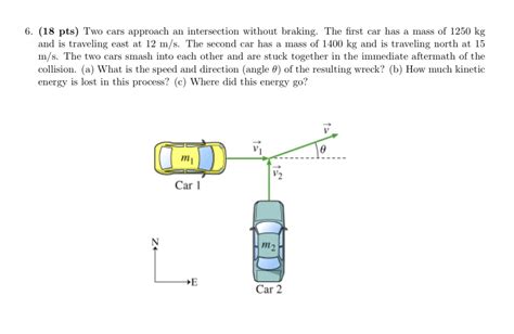 Solved Pts Two Cars Approach An Intersection Without Chegg