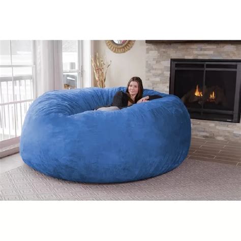 Dropshipping Big Soft Microsuede Bean Bag Sofa Cover Chair Jumbo Living Room Comfortable Beanbag