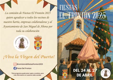 Fiestas El Frontón 2025 - Ayuntamiento de San Miguel de Abona