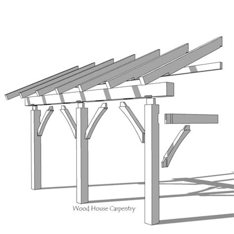 Timber Framed Shed Porch Roof | Wood House Carpentry