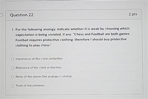 Solved Question 222ptsFor The Following Analogy Indicate Chegg