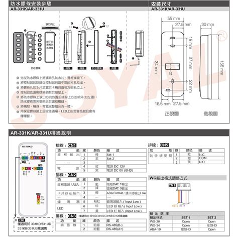 Soyal 昌運監視器 Ar 331 Uar 331u E4 125k Em 銀盾 鐵殼 門禁讀頭 細長型金屬感應讀頭 Pchome