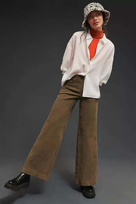 The Gwen Wide Leg Corduroy Pants Anthropologie