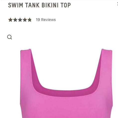 Pink Skims Swim Tank Bikini Top Size Large Brand Depop