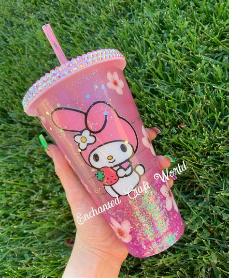 My Melody Starbucks Tumbler My Melody Kuromi Hello Kitty Etsy