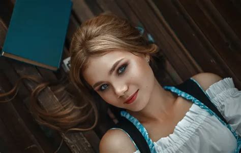 Wallpaper Dress Model Women Blonde Books Looking At Viewer For Mobile And Desktop Section