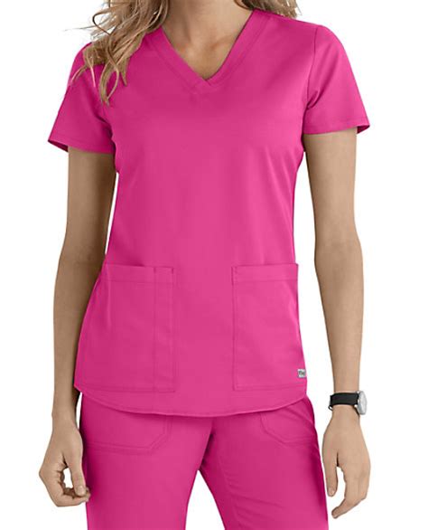 Greys Anatomy 2 Pocket V Neck Scrub Tops Scrubs And Beyond