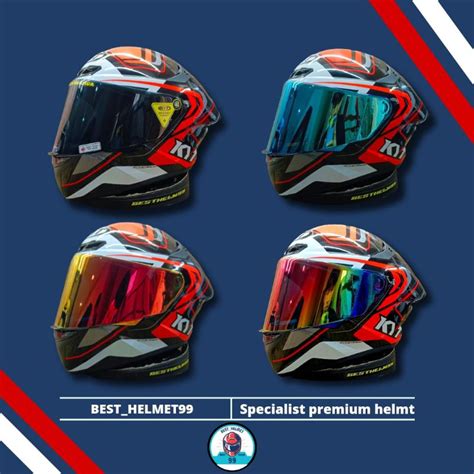 Jual Helm Full Face Kyt Tt Course Overtech Bk Red Paket Ganteng Spoiler