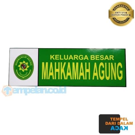 Jual Stiker Keluarga Besar Mahkamah Agung Tempel Dalam Kaca Shopee