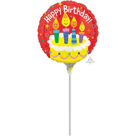 Happy Birthday Candles Round Foil Balloon 10cm