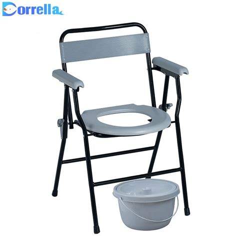 Folding Commode Chair Home Care Steel Folding Toilet Commode Chair For