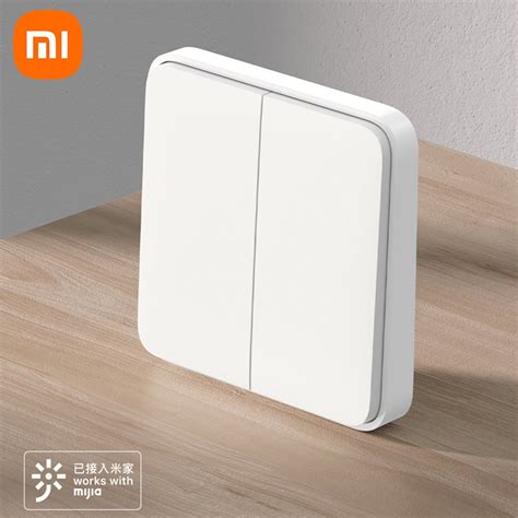 Xiaomi Smart Wireless Switch Double Keys No-wiring Long Endurance Free ...